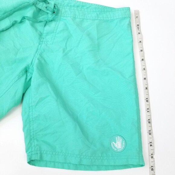 Body Glove 90s Aruba Neon Mint Green 16 Inch Board Shorts Swim Trunks Mens Small - Picture 3 of 5